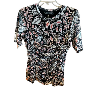 BCBG Maxazria Mesh Short Sleeve Top